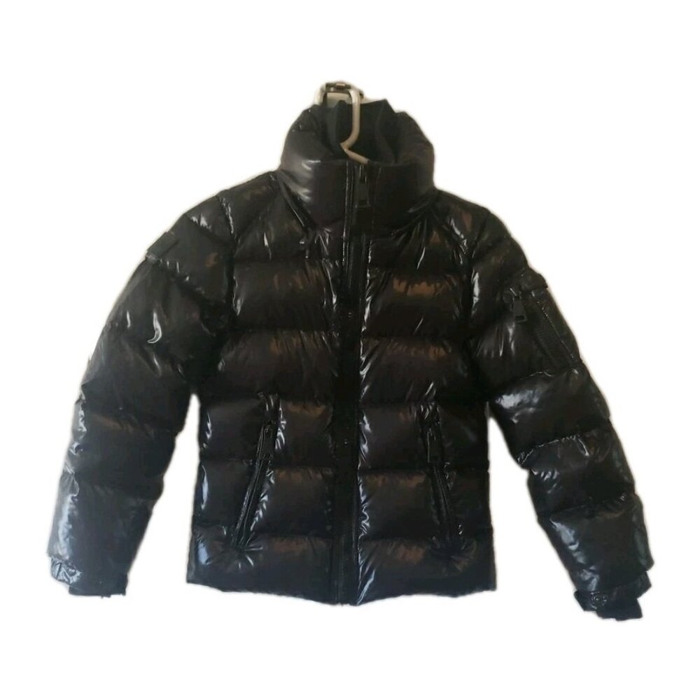 SAM. New York Jacket Down Puffer Glacier Boys Kids Sz12 Black Missing Hood